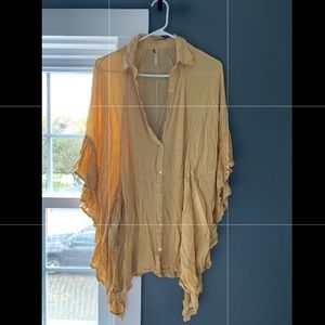 Yellow Free people Swim coverup